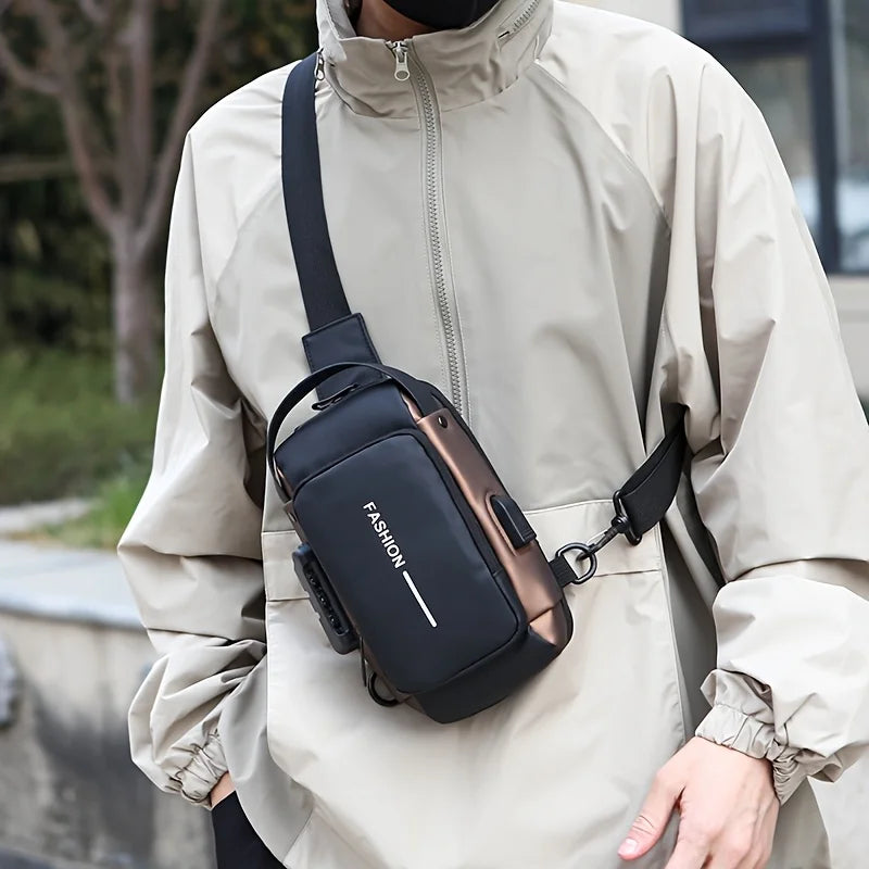 Mochila Anti-Roubo Transversal USB